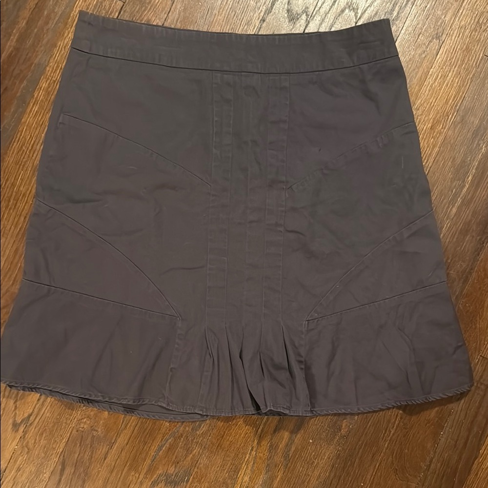 Grey Cotton Midi Skirt Fei Anthropologie